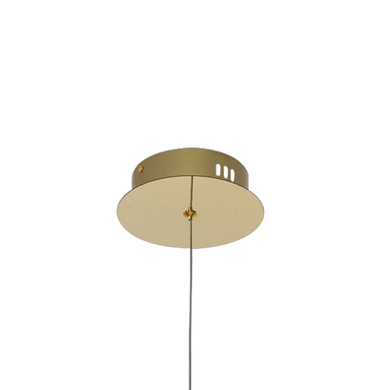 Pendente Onda Dourado e Transparente (c)14.8cm (l)7cm (a)22cm  1x2.5w 3000k 125lm - OC008S - Bella Iluminação