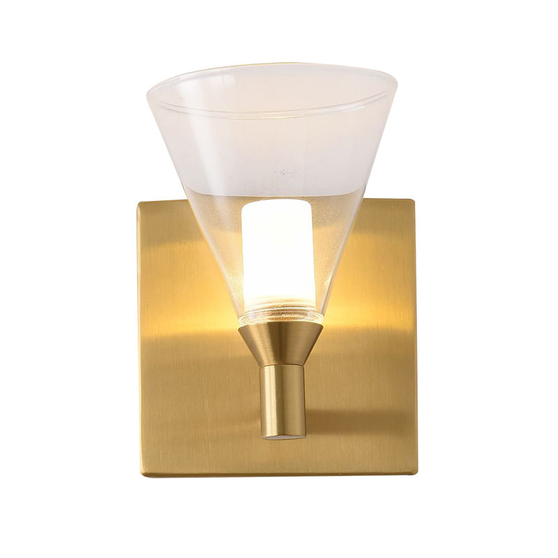 Arandela Calix Dourado (c)10cm (l)16cm (a)13cm  1x3w 2700k 225lm - OC020 - Bella Iluminação