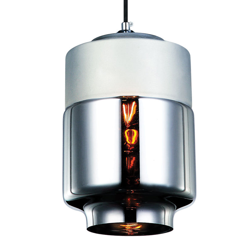 Pendente Shade d 18cm X 25cm  1xe27 127v / 220v Cromado e Espelhado - OP043C - Bella Iluminação