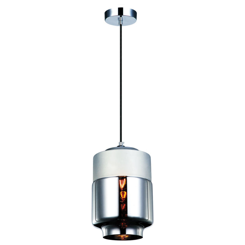 Pendente Shade d 18cm X 25cm  1xe27 127v / 220v Cromado e Espelhado - OP043C - Bella Iluminação