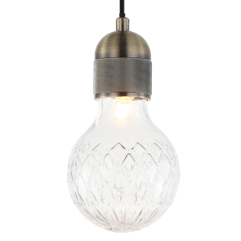 Pendente Petit d 9.3cm X 18.5cm  1xg9 127v / 220v Bronze e Transp - OP053 - Bella Iluminação