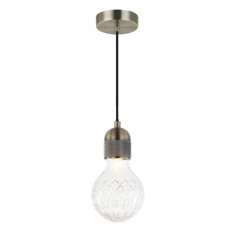 Pendente Petit d 9.3cm X 18.5cm  1xg9 127v / 220v Bronze e Transp - OP053 - Bella Iluminação