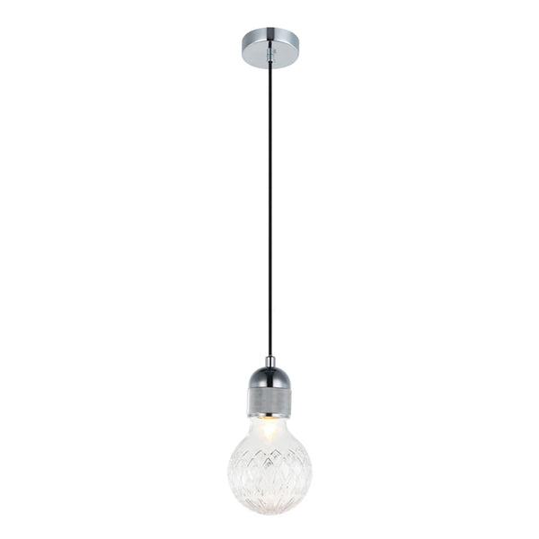 Pendente Petit d 9.3cm X 18.5cm  1xg9 127v / 220v Cromado e Transp - OP053CR - Bella Iluminação