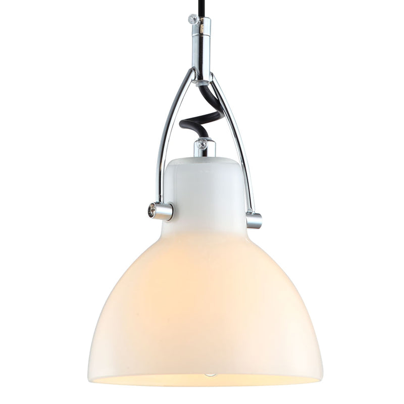 Pendente Bar d 14cm X 22cm  1xg9 127v / 220v Branco e Cromado - OP057C - Bella Iluminação