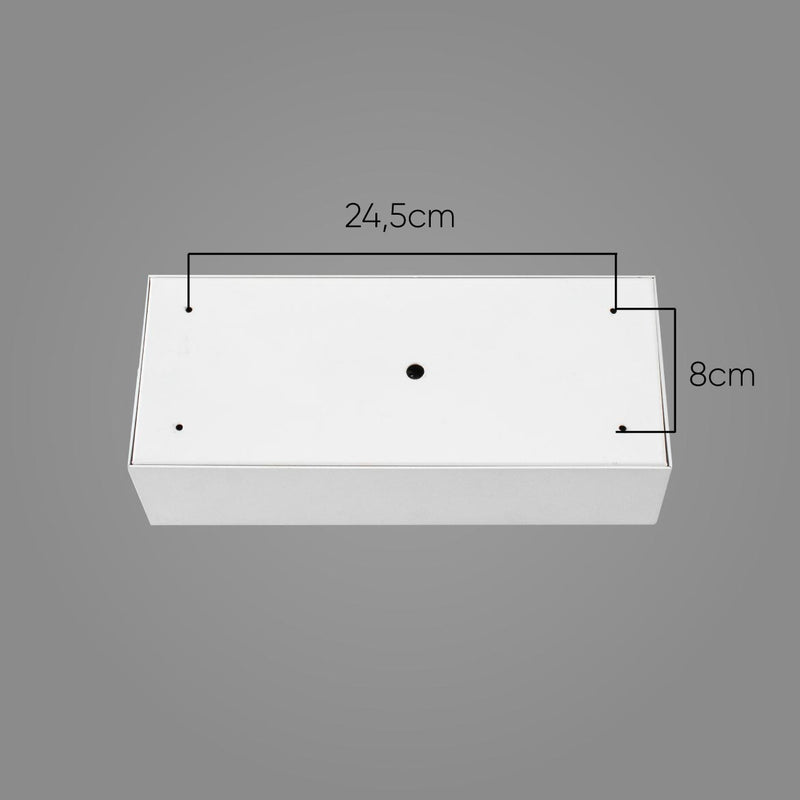 Plafon Sobrepor Branco Box P/ 3x AR70 Orluce ST2762