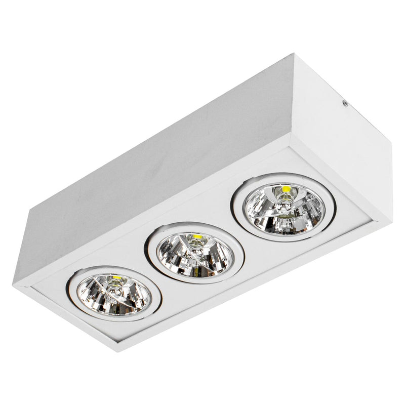 Plafon Sobrepor Branco Box P/ 3x AR70 Orluce ST2762