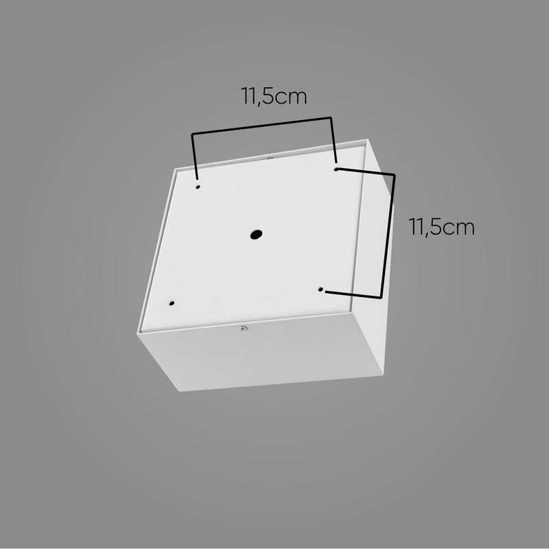 Plafon Spot Sobrepor Quadrado Branco Box P/ AR111 Orluce ST2763