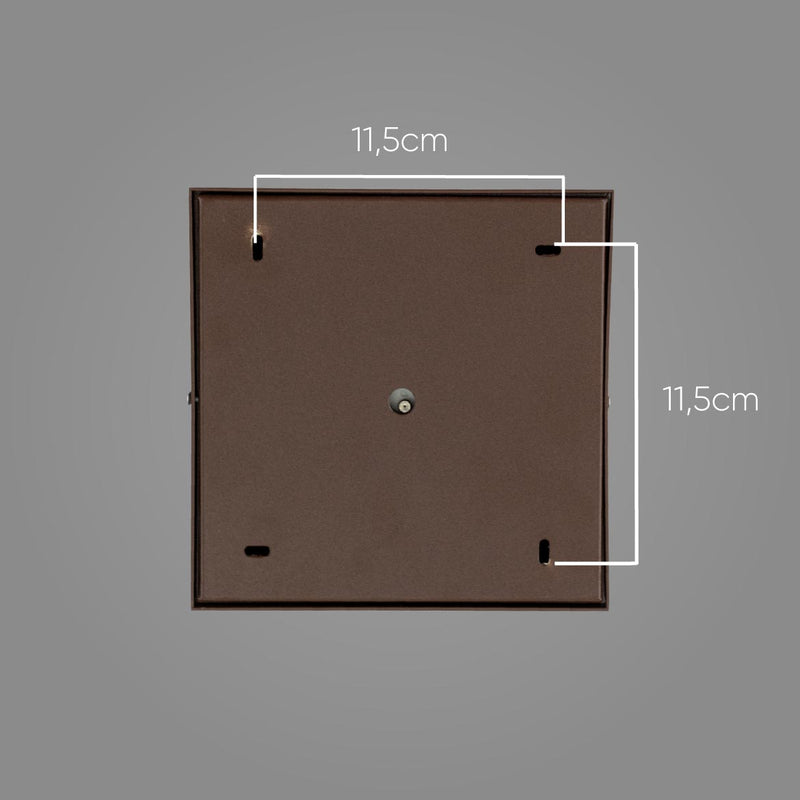 Plafon Spot Sobrepor Quadrado Marrom Box P/ AR111 Orluce ST2763