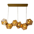 Pendente Geométrico Vidro Âmbar 6xG9 Starlux P168293-6 St1810