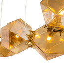 Pendente Geométrico Vidro Âmbar 6xG9 Starlux P168293-6 St1810