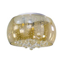 Pendente Cristal Bella Soho Ambar 40cm para 5 Lâmpadas G9 Pd002AM ST586