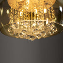 Pendente Cristal Bella Soho Ambar 40cm para 5 Lâmpadas G9 Pd002AM ST586