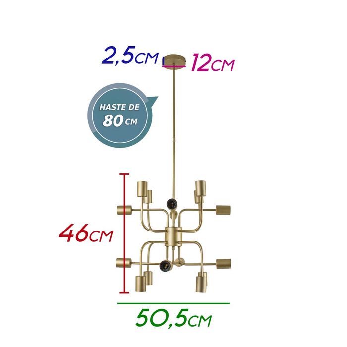 Pendente Lustre Moderno Hill P/16 Lâmpadas PD1312-DO St1950