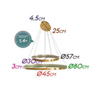 Pendente Anello Oval LED 38W 3000k Studioluce PD1444 ST2428