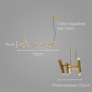 Pendente Zione Dourado LED 18W 3000k PD1491 Studioluce ST2656