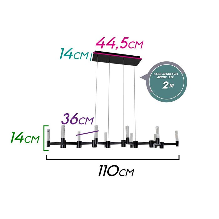 Pendente Blade 57W 3000k PD1503 Studioluce ST2355