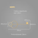 Luminária Pendente Mallen Dourado LED 36W PD1627DO Studioluce ST2657