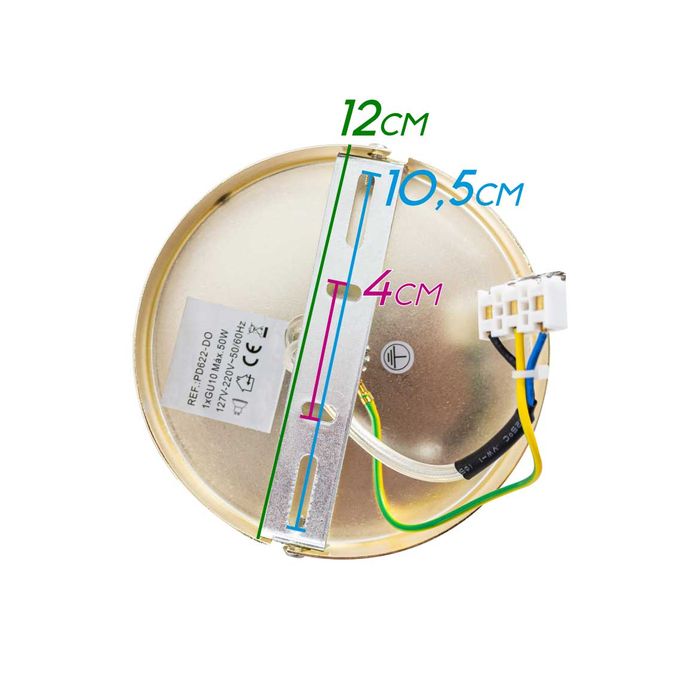 Pendente Clam Dourado em Vidro e Corrente Metálica para GU10 PD622DO ST1906