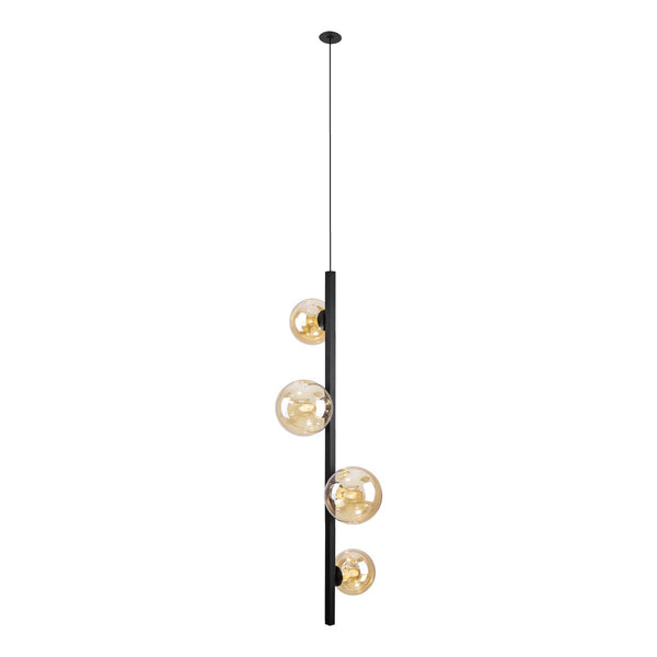 Pendente Orbit Preto e Champagne 4 Globos Esferas PDH1530CHPT Studioluce ST2663