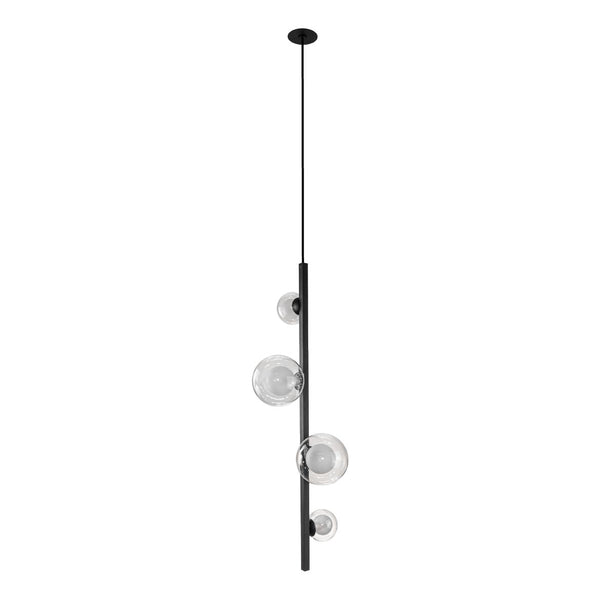 Pendente Orbit Preto 4 Globos Esferas PDH1530TRPT Studioluce ST2663