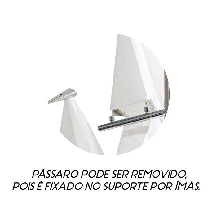 Pendente Perch 2 Birds Pássaros Origami Cromado LED 12W 12264-2L-R ST1786