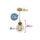 ST1723- PENDENTE BERTHA - ZR001-1 - CONHAQUE - 18xH25CM - 1xE14 **SS-Starlux-Starlumen