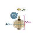 Pendente Bertha Cúpula de Vidro Retrô Rústico ZR005 St1727