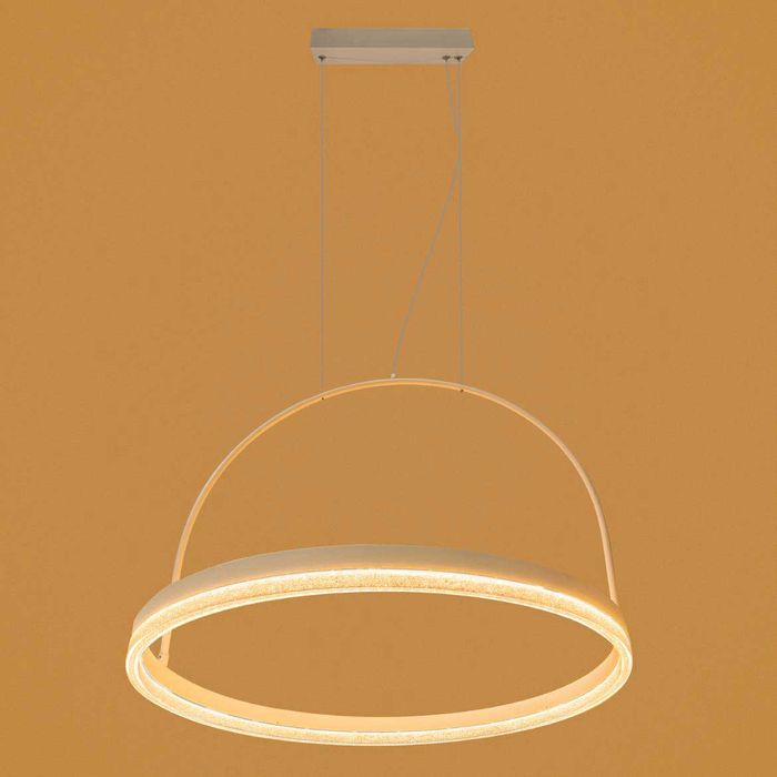 Pendente Emily Anel Branco LED Integrado 30w Ø60cm PL31198-WH ST1756