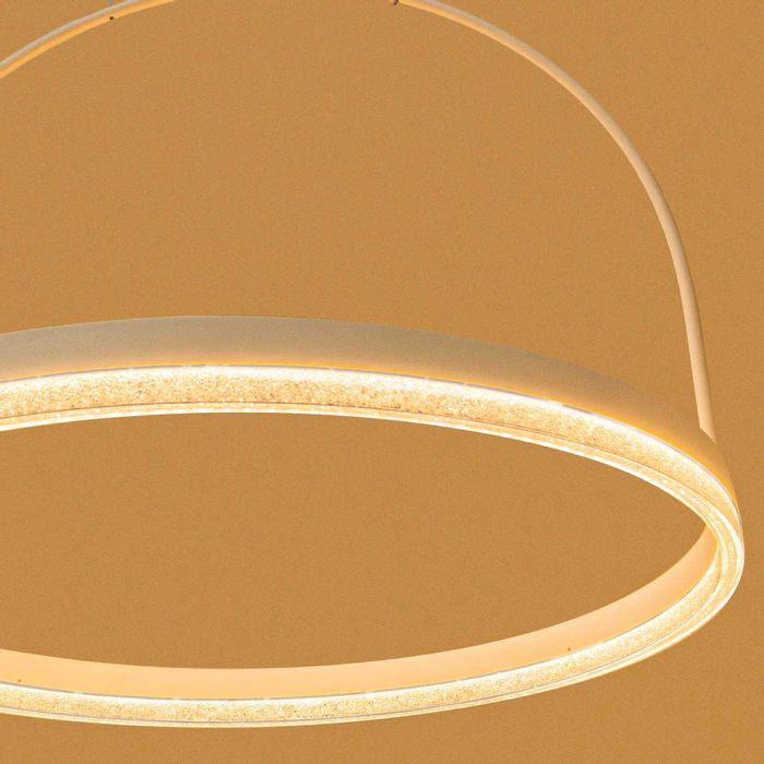Pendente Emily Anel Branco LED Integrado 30w Ø60cm PL31198-WH ST1756