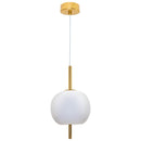 Pendente Apple C/ Globo Vidro Leitoso 16x32cm Starlux PDS-DU31098-1 St1710