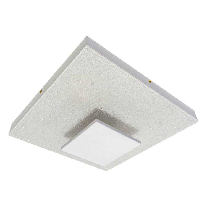 Plafon Kyara Branco Led 22w 40cm Efeito Estrelado Com Cristais HL001-Q-WH St1750