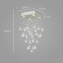 Plafon Cristal K9 Quadrado Cromo PLF-4059/4-CR-CRIS ST2700