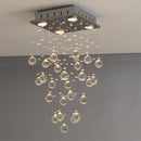 Plafon Cristal K9 Quadrado Cromo PLF-4059/4-CR-CRIS ST2700