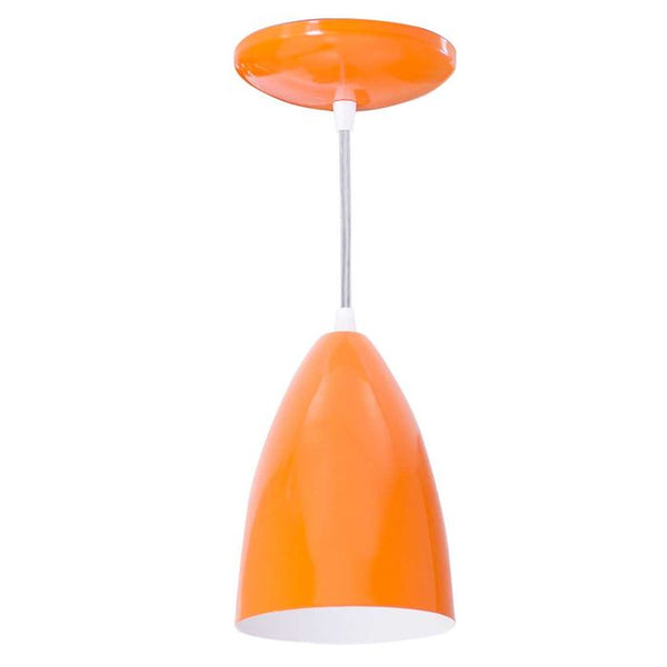 Pendente Bala Oval Alumínio E-27 8075 ST963 - Laranja