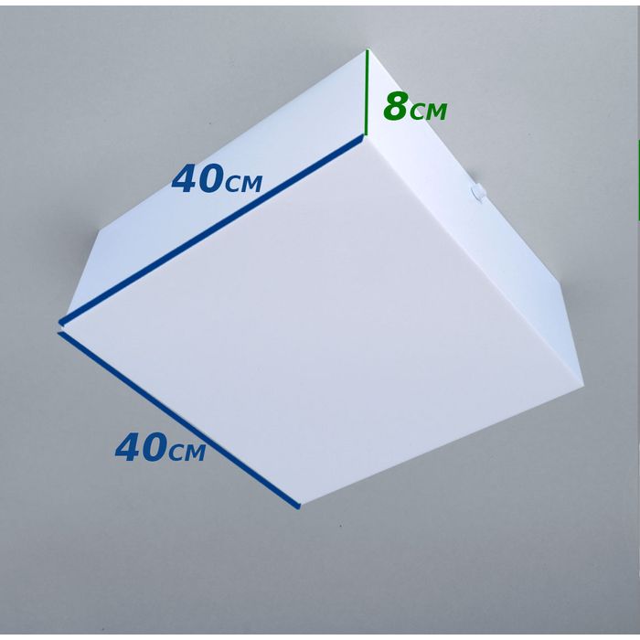 Plafon Sobrepor Acrílico 40x40 Quadrado Luminária St30040