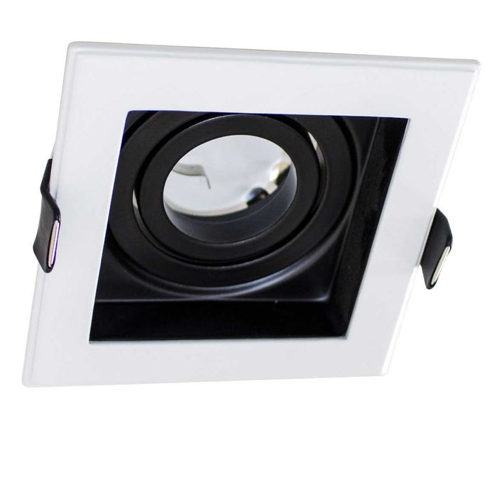 Spot Recuado Embutir Conecta Branco com Preto Gu10 Mr11 Ns7351P Bella St609