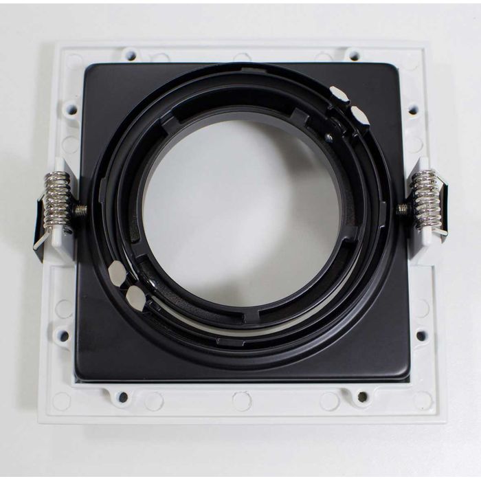 Spot Recuado Embutir Conecta Branco com Preto Gu10 Ar70 Ns7701P Bella St872