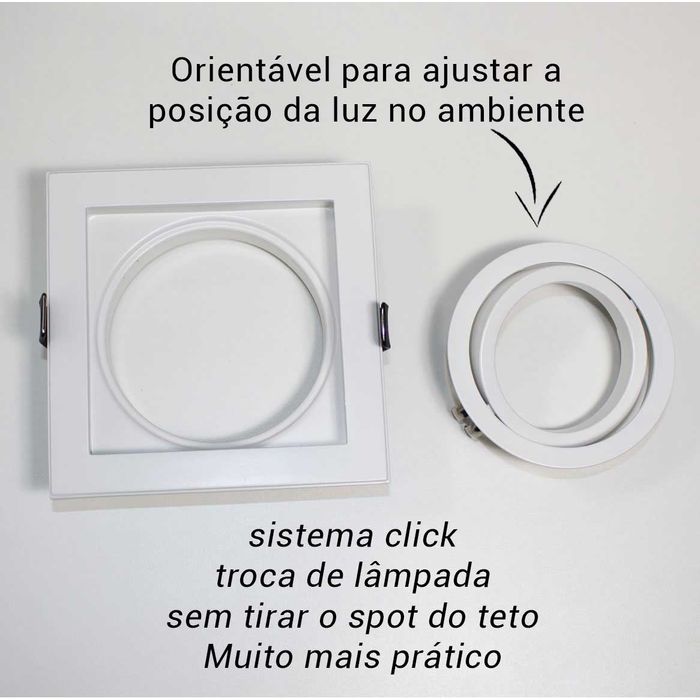 Spot Recuado Embutir Bella Conecta Branco Par20 E27 Ns7201B St712
