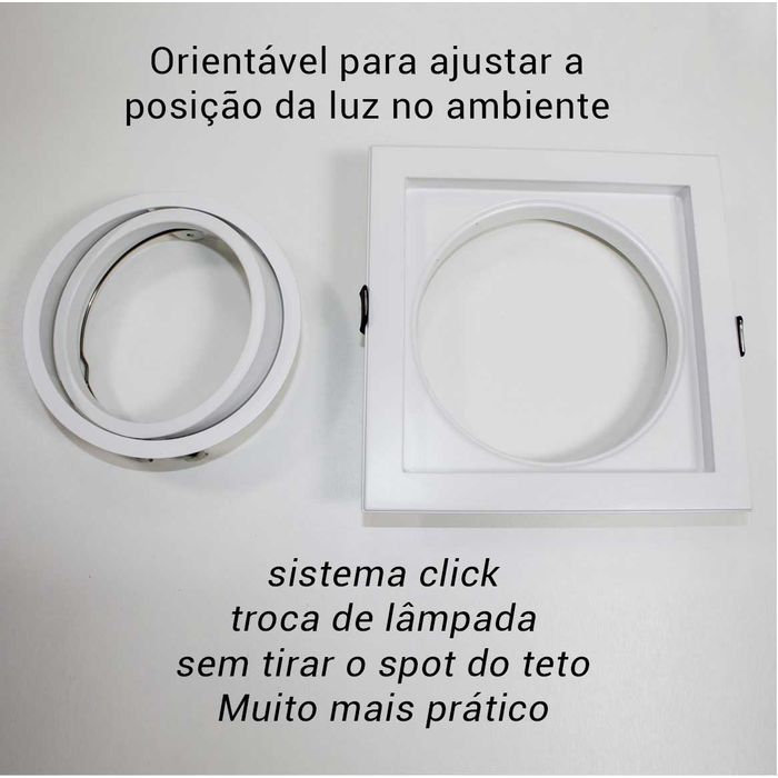 Spot Branco Para Embutir Bella Recuado Conecta Ar111 Ns7111B St972
