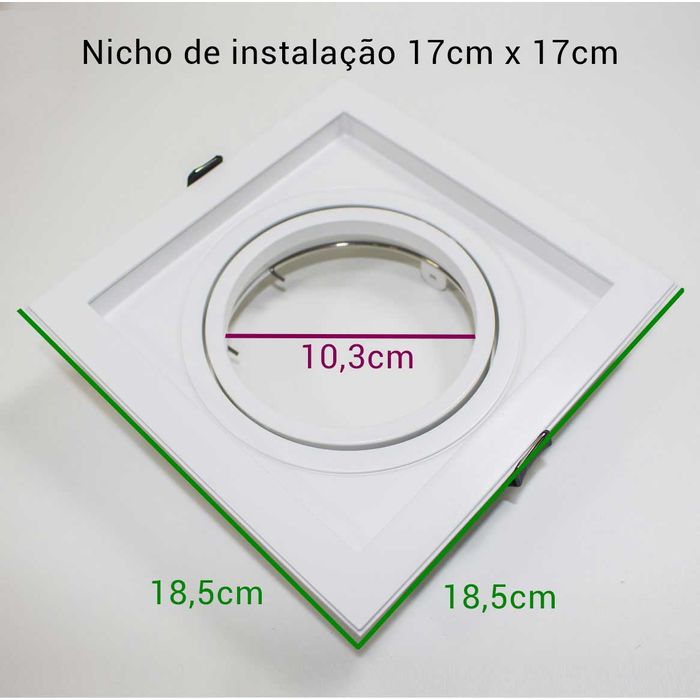 Spot Branco Para Embutir Bella Recuado Conecta Ar111 Ns7111B St972
