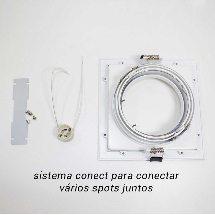 Spot Branco Para Embutir Bella Recuado Conecta Ar111 Ns7111B St972