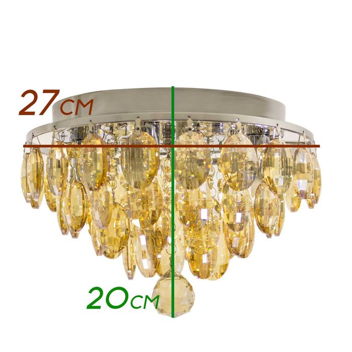 Plafon Kri Cristal K9 para 4xG9 27cm HU1101A St594