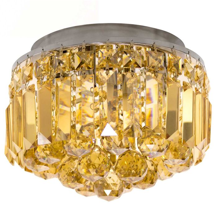 Plafon Kri Cristal K9 Âmbar Bella Hu1102A para 4 G9 25cm ST931