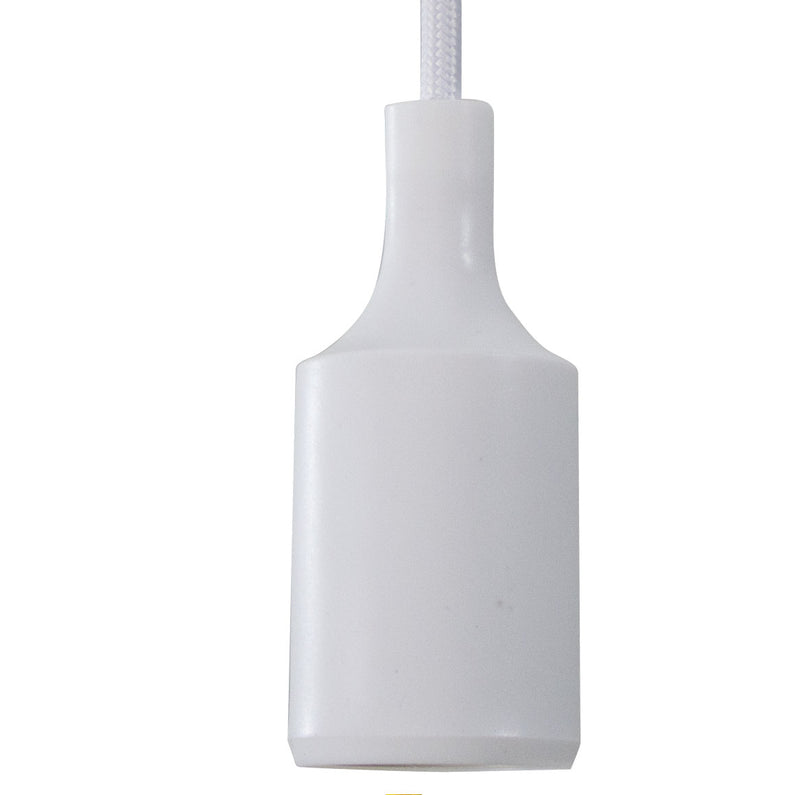 Pendente soquete em silicone E27-Branco ST507