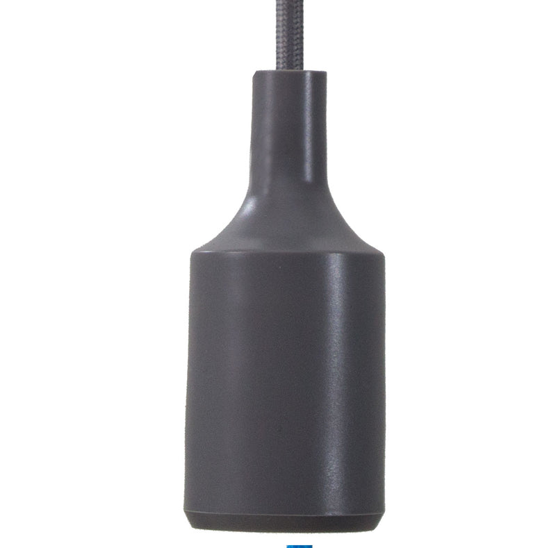 Pendente soquete em silicone E27-Cinza ST507