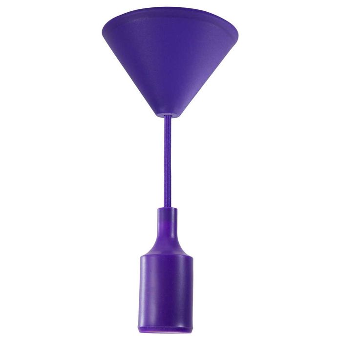 Pendente soquete em silicone E27-Roxo ST507