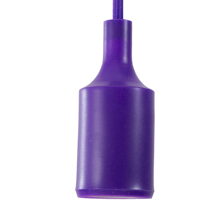 Pendente soquete em silicone E27-Roxo ST507