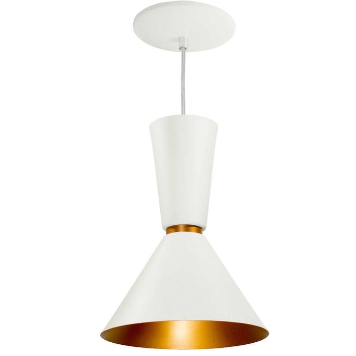 Pendente Lustre Rio Branco Alumínio 31cm p/ Balcão, Mesa e Área Gourmet 4052 St836