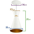 Pendente Lustre Pequim Cone 31 cm em Alumínio para Balcão, Mesa e Área Gourmet 4054 St436