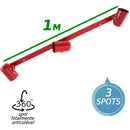 Trilho 3 Spots P/ Par20 100cm Vermelho 3000/3 ST958